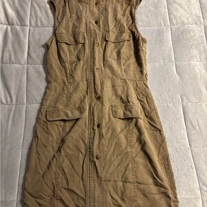 Calvin Klein Tan Utility Strapless Dress